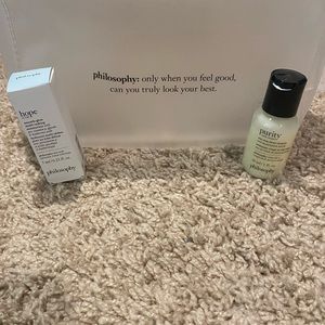 Philosophy bag with 2 deluxe samples of Purity and Hope
